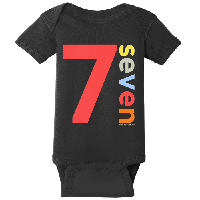 Kids 7th Birthday Boy 7 Year Old Seven Party Age 7 Ideas Baby Bodysuit