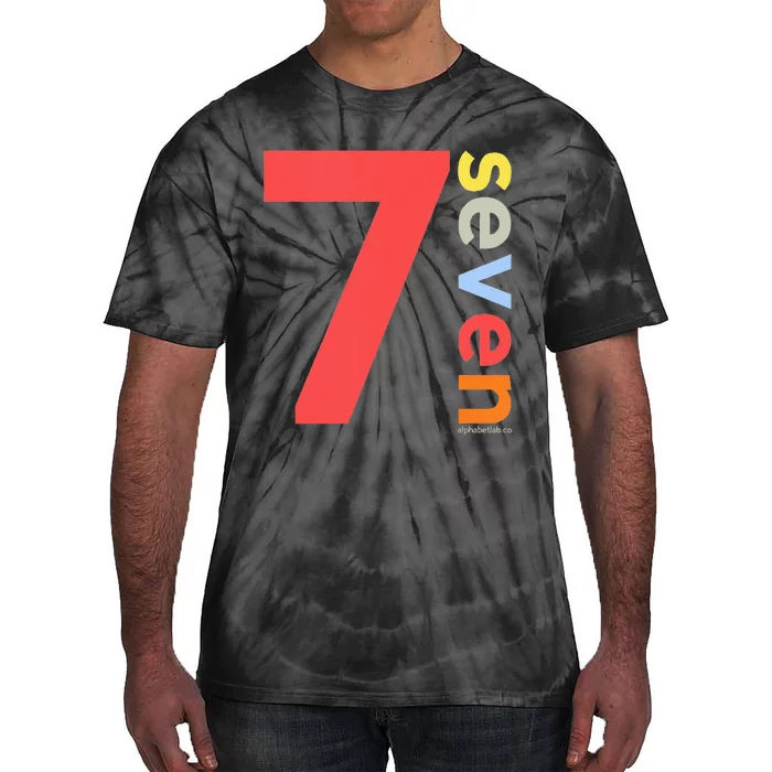 Kids 7th Birthday Boy 7 Year Old Seven Party Age 7 Ideas Tie-Dye T-Shirt