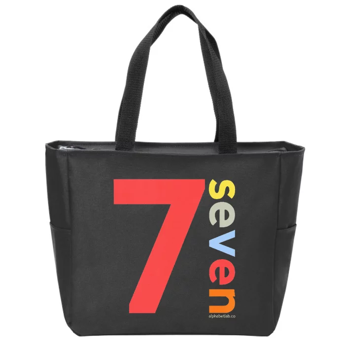 Kids 7th Birthday Boy 7 Year Old Seven Party Age 7 Ideas Zip Tote Bag