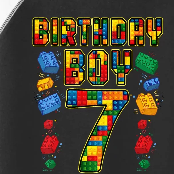 Kids 7th Birthday Master Builder 7 Years Old Block Building Toddler Fine Jersey T-Shirt