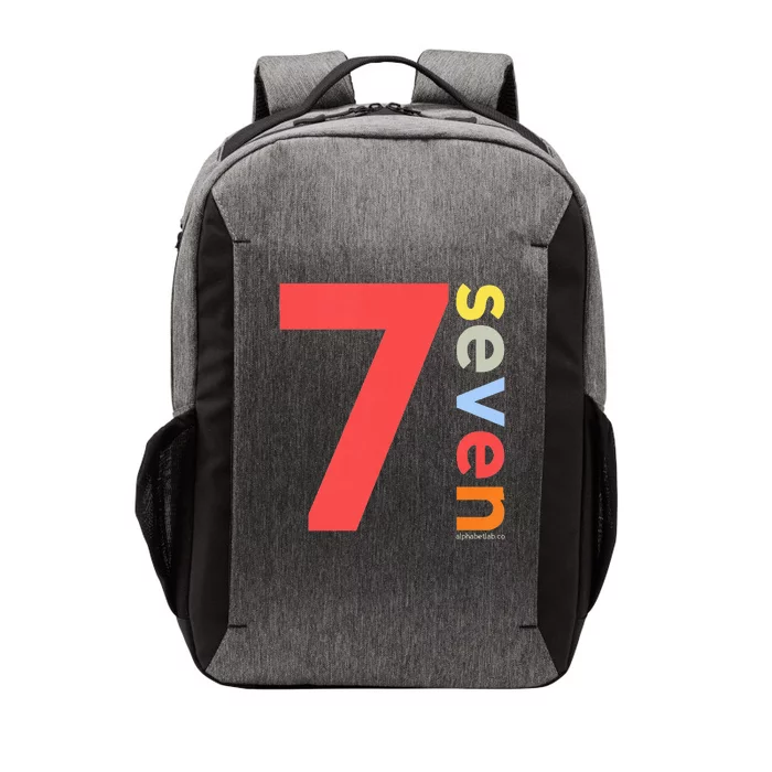 Kids 7th Birthday Boy 7 Year Old Seven Party Age 7 Ideas Vector Backpack