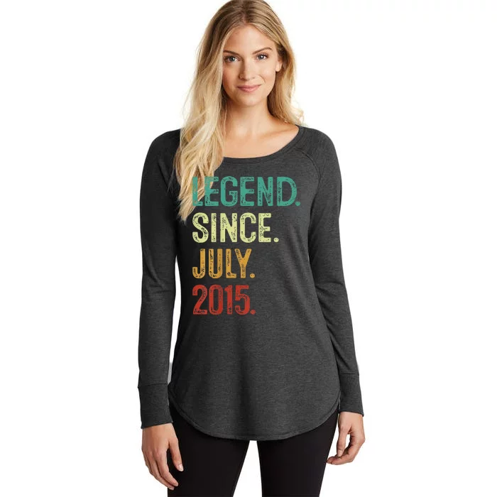 Kids 8 Years Old Legend Since July 2015 8th Birthday Women's Perfect Tri Tunic Long Sleeve Shirt