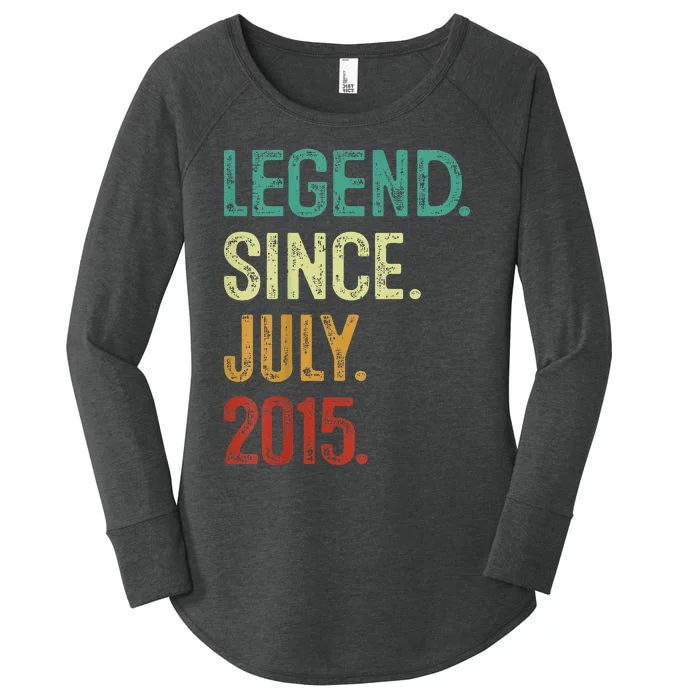 Kids 8 Years Old Legend Since July 2015 8th Birthday Women's Perfect Tri Tunic Long Sleeve Shirt