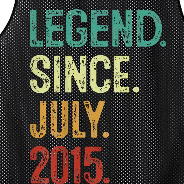 Kids 8 Years Old Legend Since July 2015 8th Birthday Mesh Reversible Basketball Jersey Tank