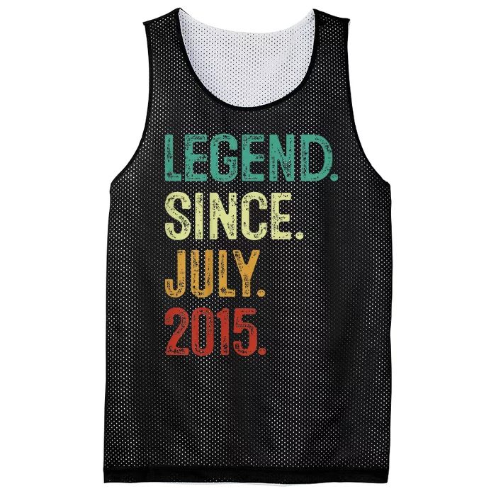 Kids 8 Years Old Legend Since July 2015 8th Birthday Mesh Reversible Basketball Jersey Tank