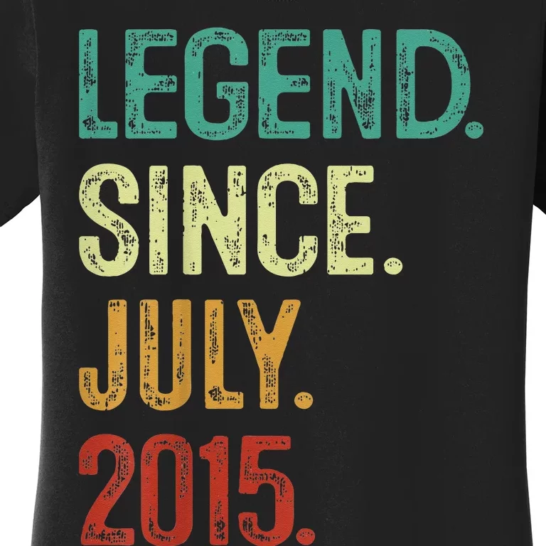 Kids 8 Years Old Legend Since July 2015 8th Birthday Women's T-Shirt