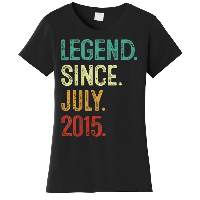 Kids 8 Years Old Legend Since July 2015 8th Birthday Women's T-Shirt