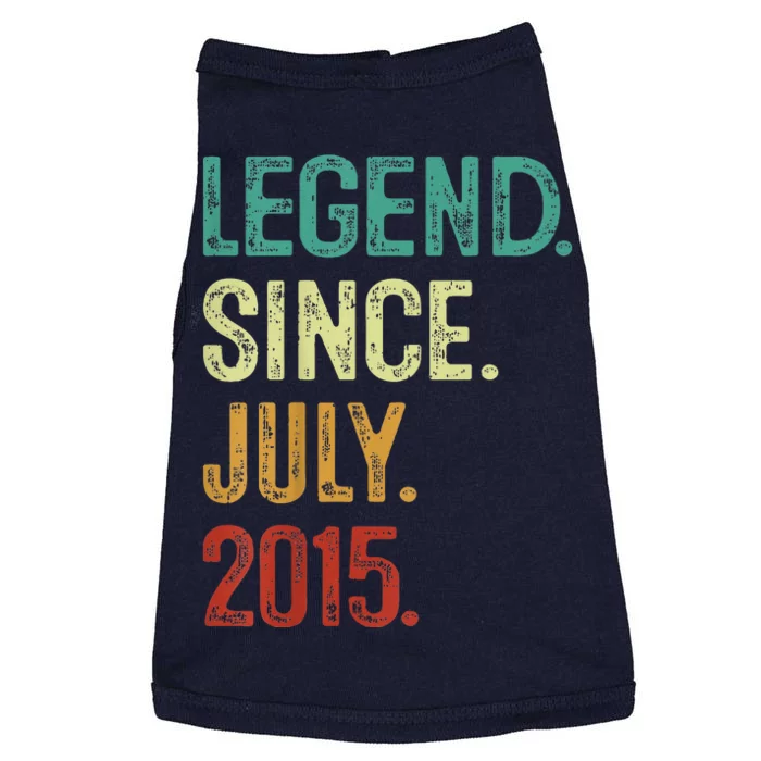 Kids 8 Years Old Legend Since July 2015 8th Birthday Doggie Tank