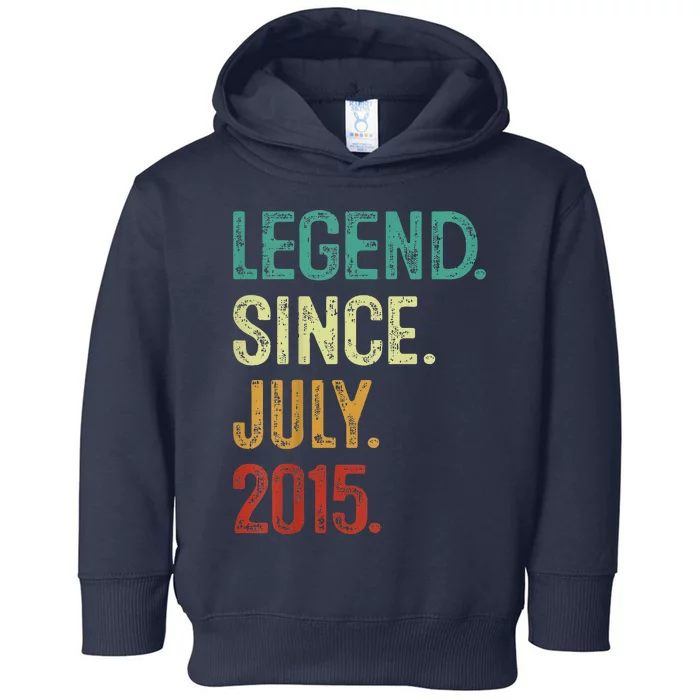 Kids 8 Years Old Legend Since July 2015 8th Birthday Toddler Hoodie