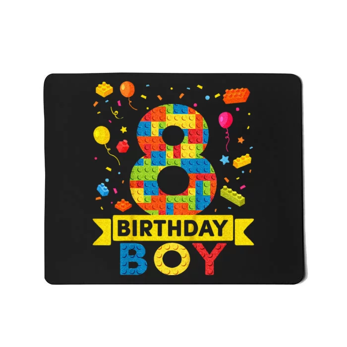 Kids 8 Year Old Building Blocks 8th Birthday Boy Mousepad