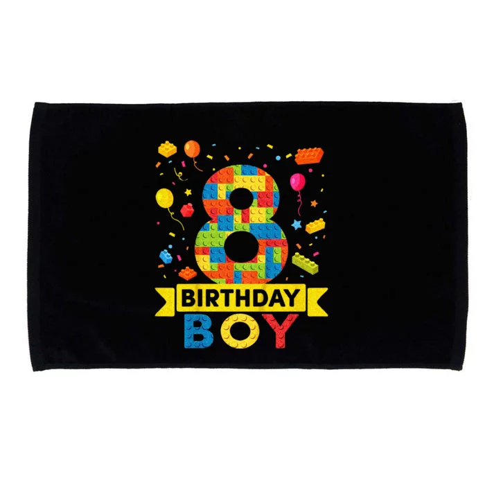 Kids 8 Year Old Building Blocks 8th Birthday Boy Microfiber Hand Towel