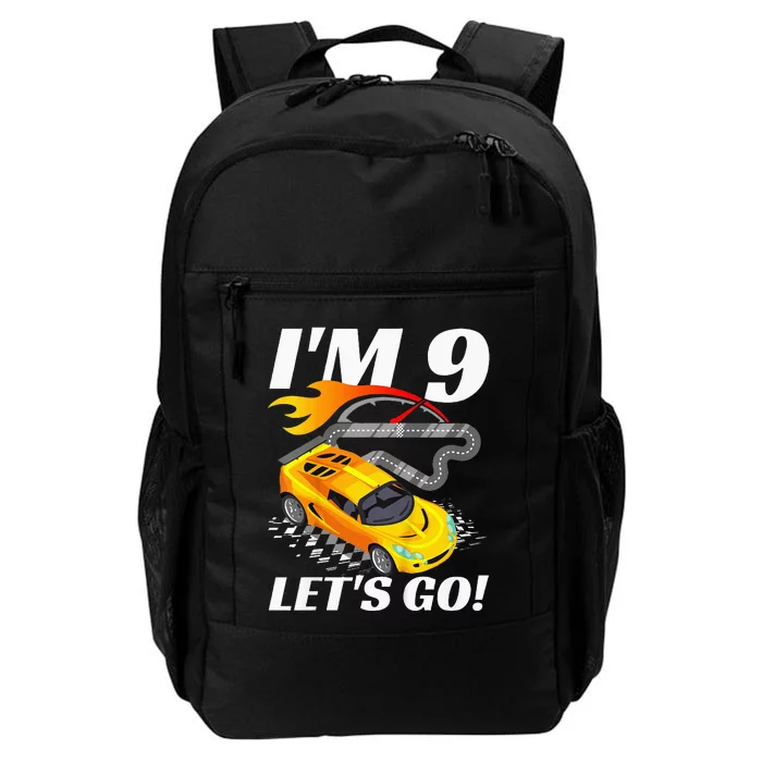 Kids 9 Year Old 9th Racing Racecar Birthday Party Daily Commute Backpack