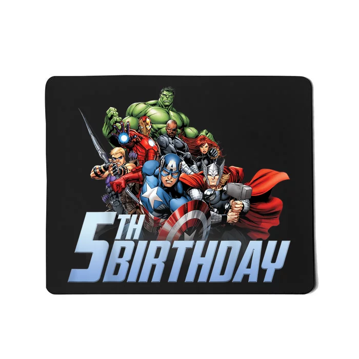 K.i.d.s A.v.e.n.g.er.s Action Shot 5th Birthday Mousepad