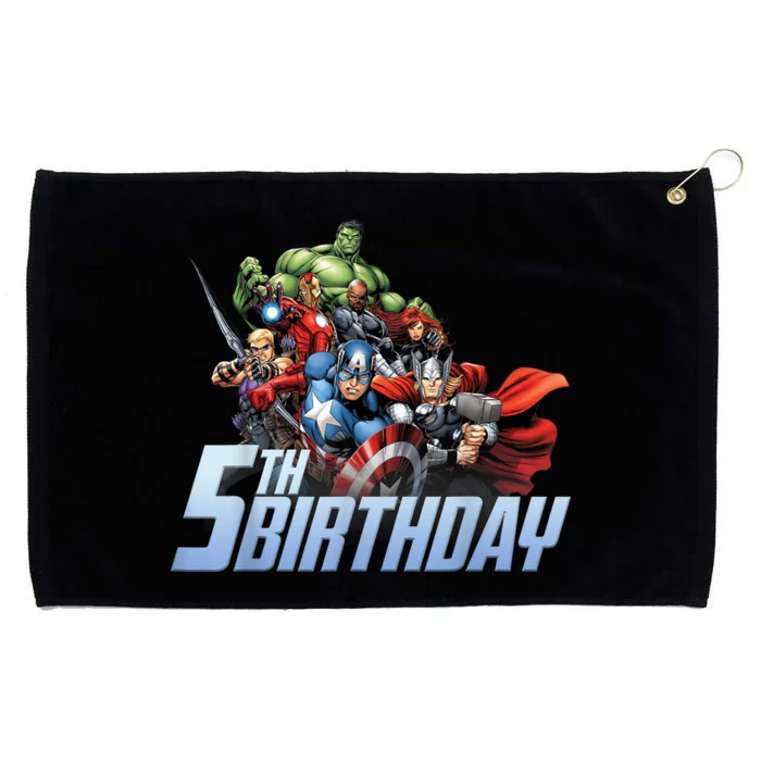 K.i.d.s A.v.e.n.g.er.s Action Shot 5th Birthday Grommeted Golf Towel