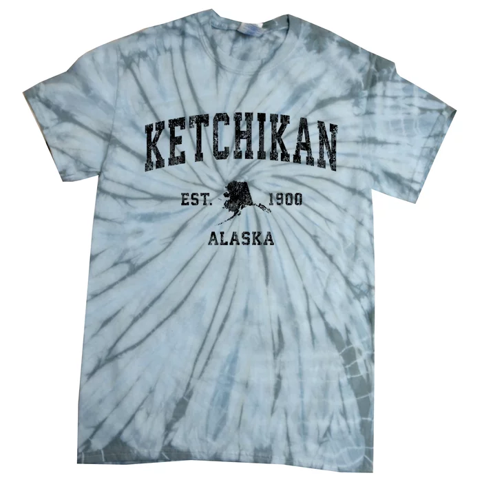 Ketchikan Alaska Ak Vintage Established Athletic Sports Design Tie-Dye T-Shirt