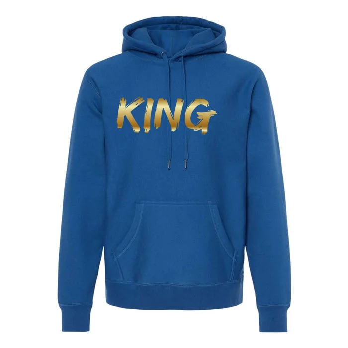 King African American Father Black Dad Afro Family Pride Funny Gift Premium Hoodie