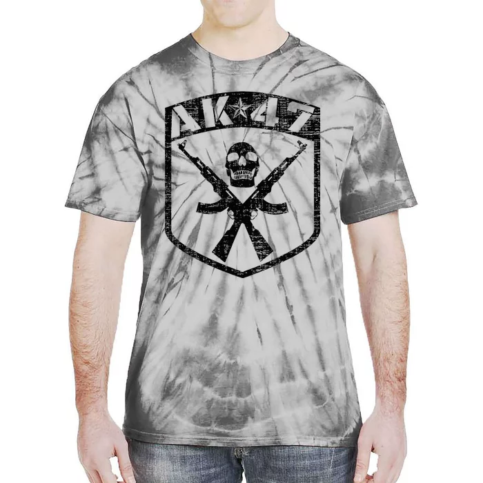 Kalashnikov Ak47 Assault Rifle Skull Tie-Dye T-Shirt