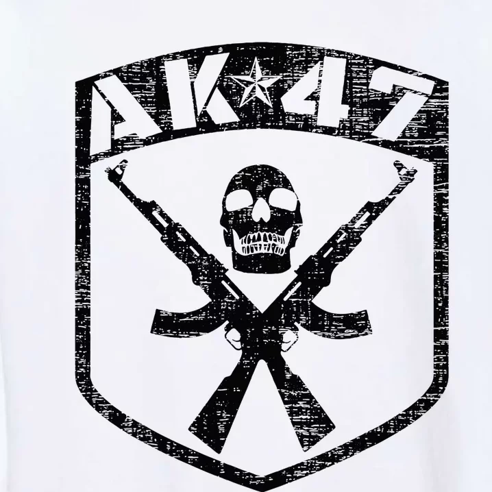 Kalashnikov Ak47 Assault Rifle Skull Garment-Dyed Sweatshirt