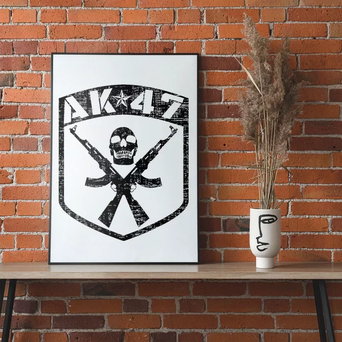 Kalashnikov Ak47 Assault Rifle Skull Poster