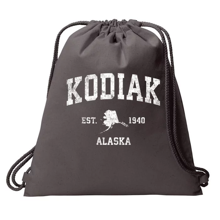 Kodiak Alaska Ak Vintage Sports Drawstring Bag