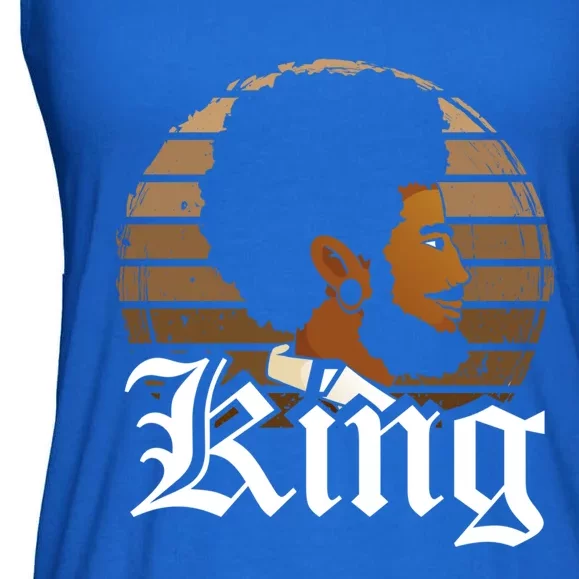 King African American Father Black Dad Afro Family Pride Gift Ladies Essential Flowy Tank