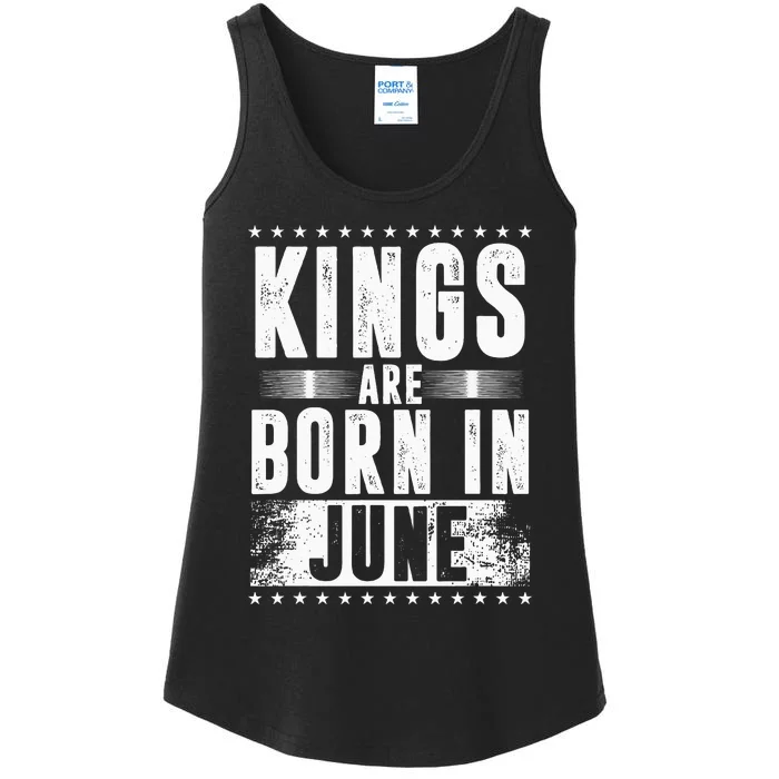 Kings Are Born In June Month Zodiac Sign Cancer Gemini Gift Ladies Essential Tank