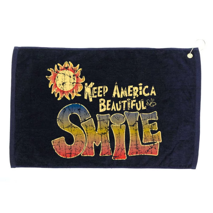 Keep America Beautiful Smile Gift Grommeted Golf Towel