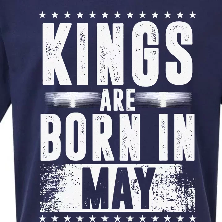 Kings Are Born In May Month Zodiac Sign Gemini Taurus Gift Sueded Cloud Jersey T-Shirt