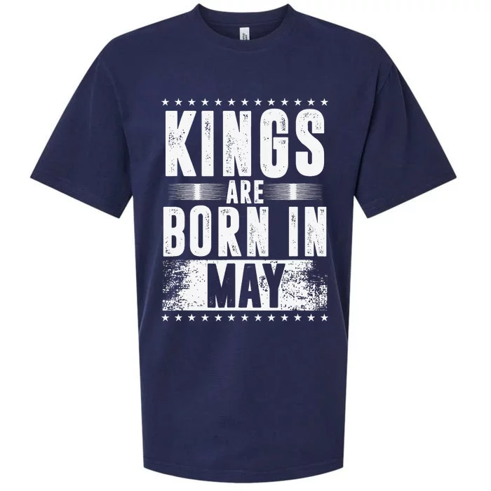 Kings Are Born In May Month Zodiac Sign Gemini Taurus Gift Sueded Cloud Jersey T-Shirt