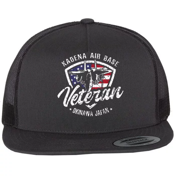 Kadena Air Base Veteran USAF Okinawa Japan Flat Bill Trucker Hat