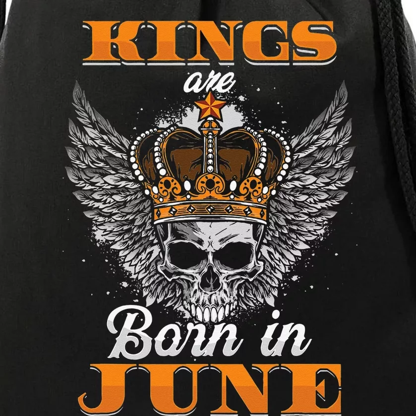 Kings Are Born In June Month Zodiac Sign Gemini Cancer Gift Drawstring Bag