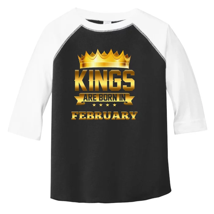 Kings Are Born In February Birthday Toddler Fine Jersey T-Shirt