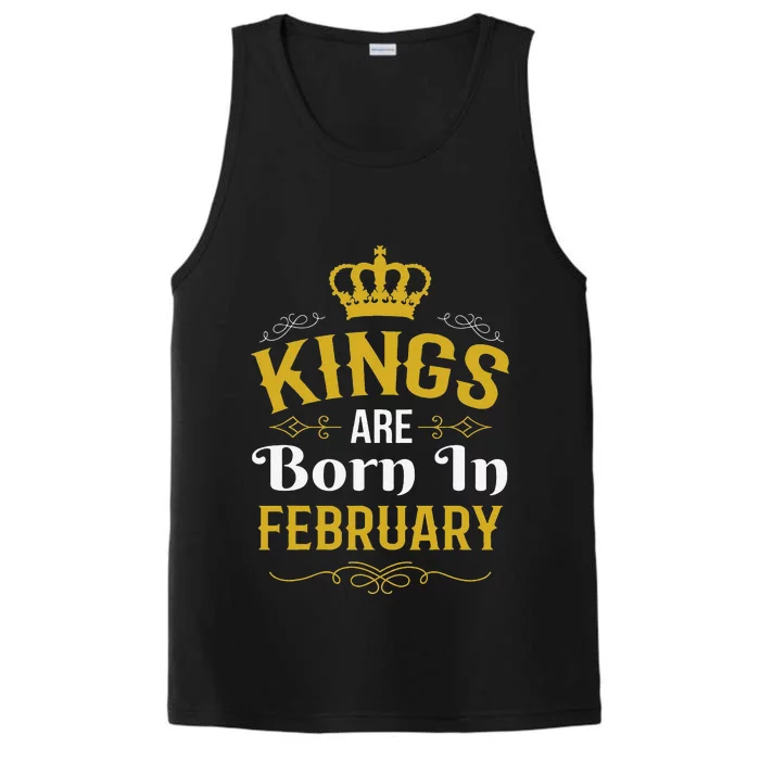 Kings Are Born In February February Birthday Performance Tank