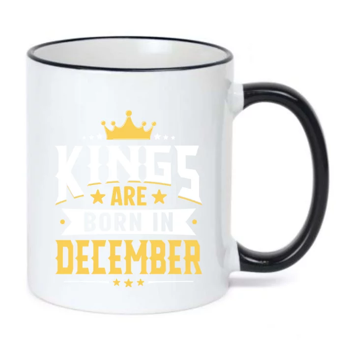 Kings Are Born In December Birthday Gift Black Color Changing Mug