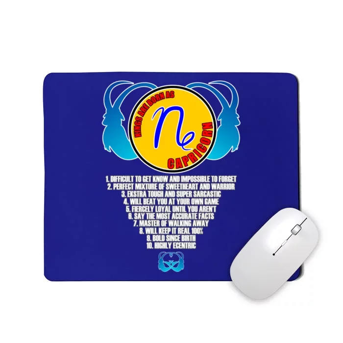 Kings Are Born As Capricorn King Capricorn Zodiac Birthday Gift Mousepad