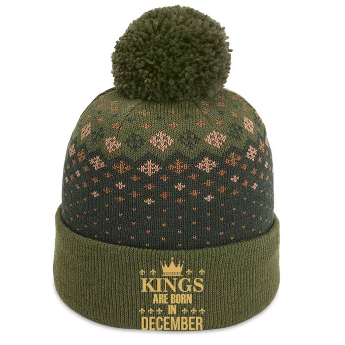 Kings Are Born In December Birthday The Baniff Cuffed Pom Beanie