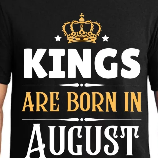 Kings Are Born In August Birthday Crown Pajama Set