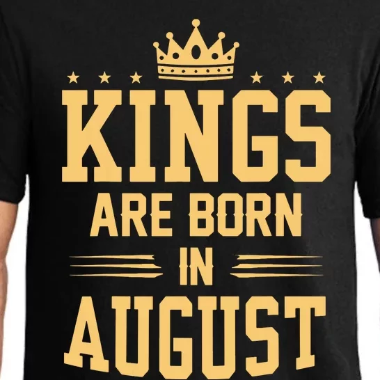 Kings Are Born In August Best Birthday Gift Idea Pajama Set