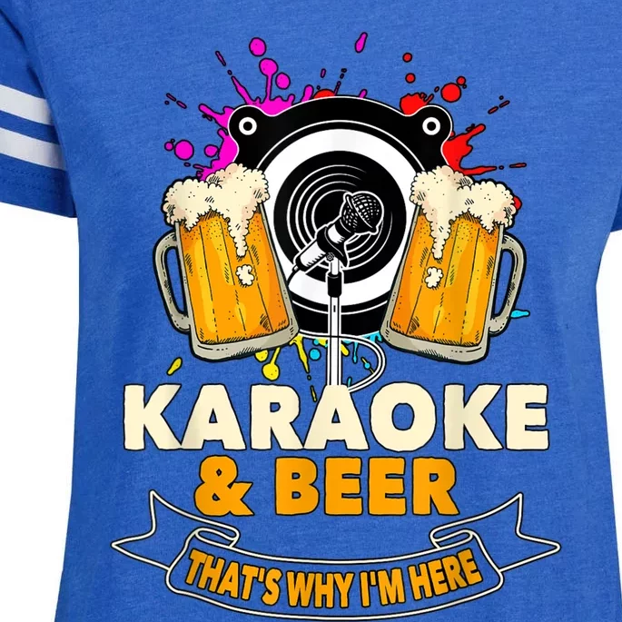 Karaoke And Beer That's Why I'm Here Karaoke Singer Karaoke Enza Ladies Jersey Football T-Shirt