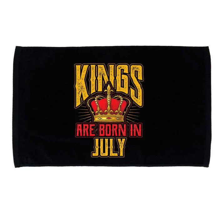 Kings Are Born In July Birthday Microfiber Hand Towel