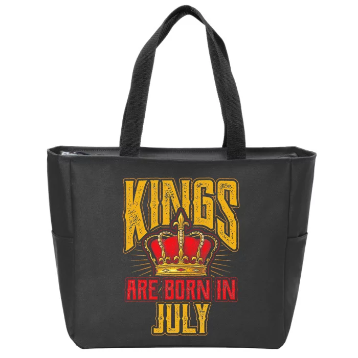 Kings Are Born In July Birthday Zip Tote Bag