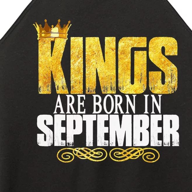 Kings Are Born In September Birthday Gifts Women’s Perfect Tri Rocker Tank