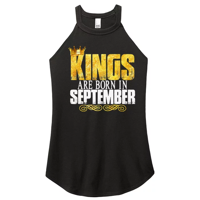 Kings Are Born In September Birthday Gifts Women’s Perfect Tri Rocker Tank