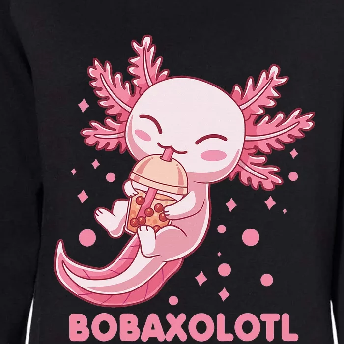 Kawaii Axolotl Bobaxolotl Boba Tea Bubble Milk Anime Womens California Wash Sweatshirt