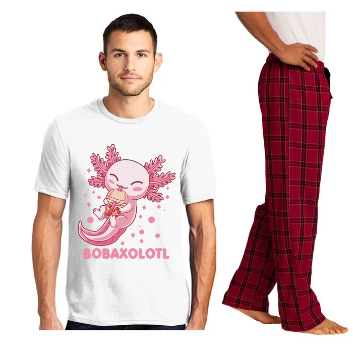 Kawaii Axolotl Bobaxolotl Boba Tea Bubble Milk Anime Pajama Set