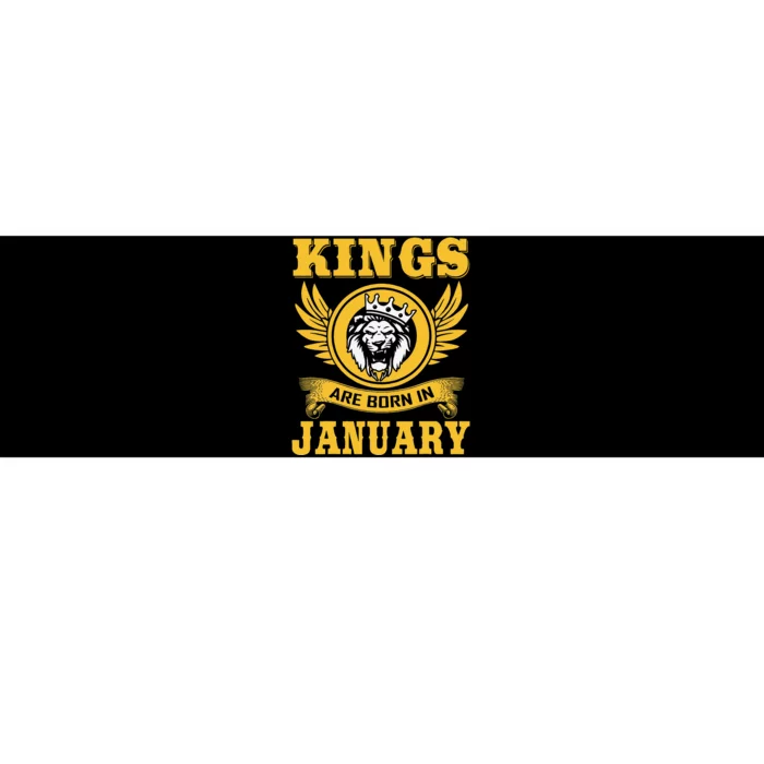 Kings Are Born In January Birthday Gift Bumper Sticker