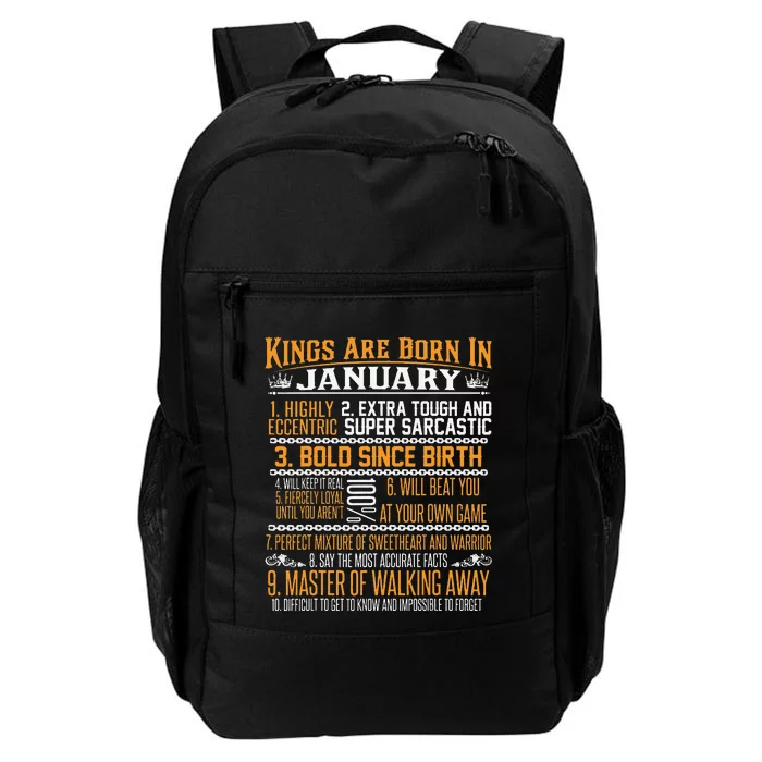 Kings Are Born In January January Birthday Daily Commute Backpack