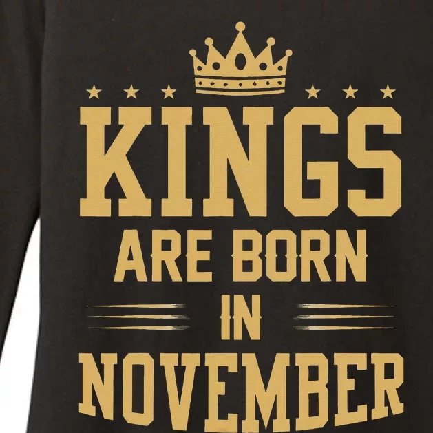 Kings Are Born In November Best Birthday Gift Womens CVC Long Sleeve Shirt