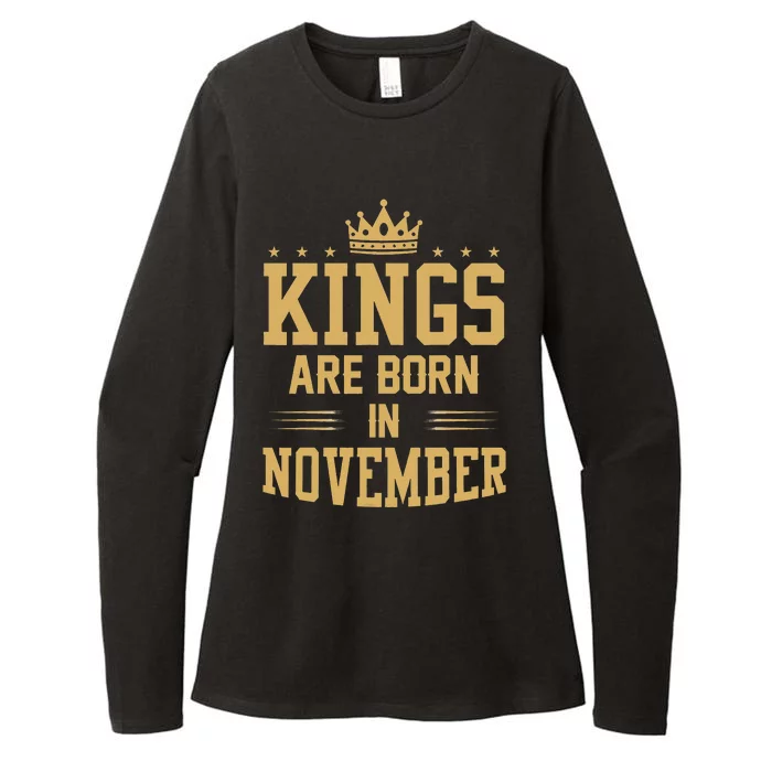 Kings Are Born In November Best Birthday Gift Womens CVC Long Sleeve Shirt