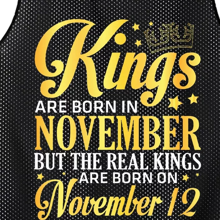 Kings Are Born In Nov The Real Kings Are Born On November 12 Mesh Reversible Basketball Jersey Tank